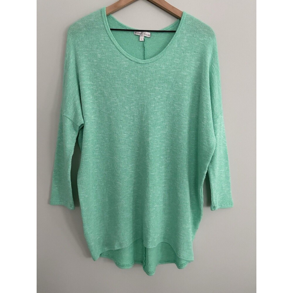 Moa Moa Tunic Sweater Green Womens Large Vacation Beach